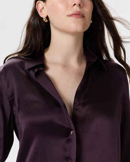 100% Washable Silk Three-Quarter Sleeve Shirt