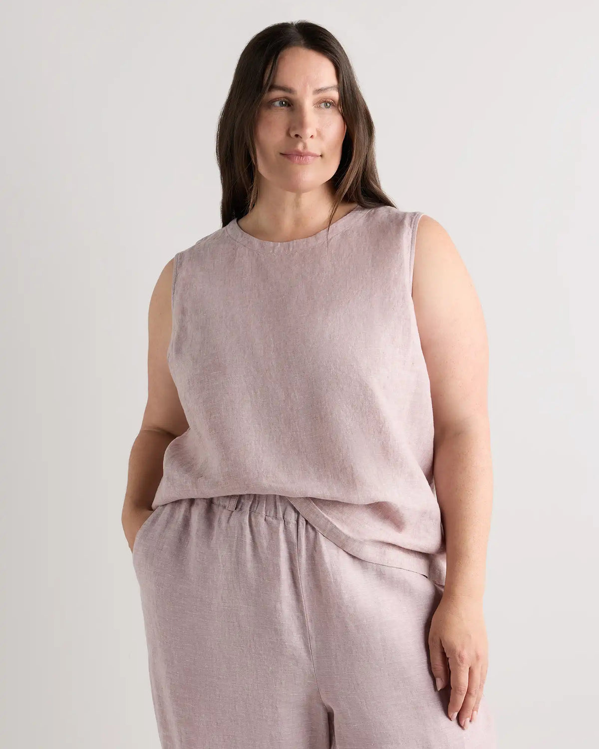 100% European Linen Tank