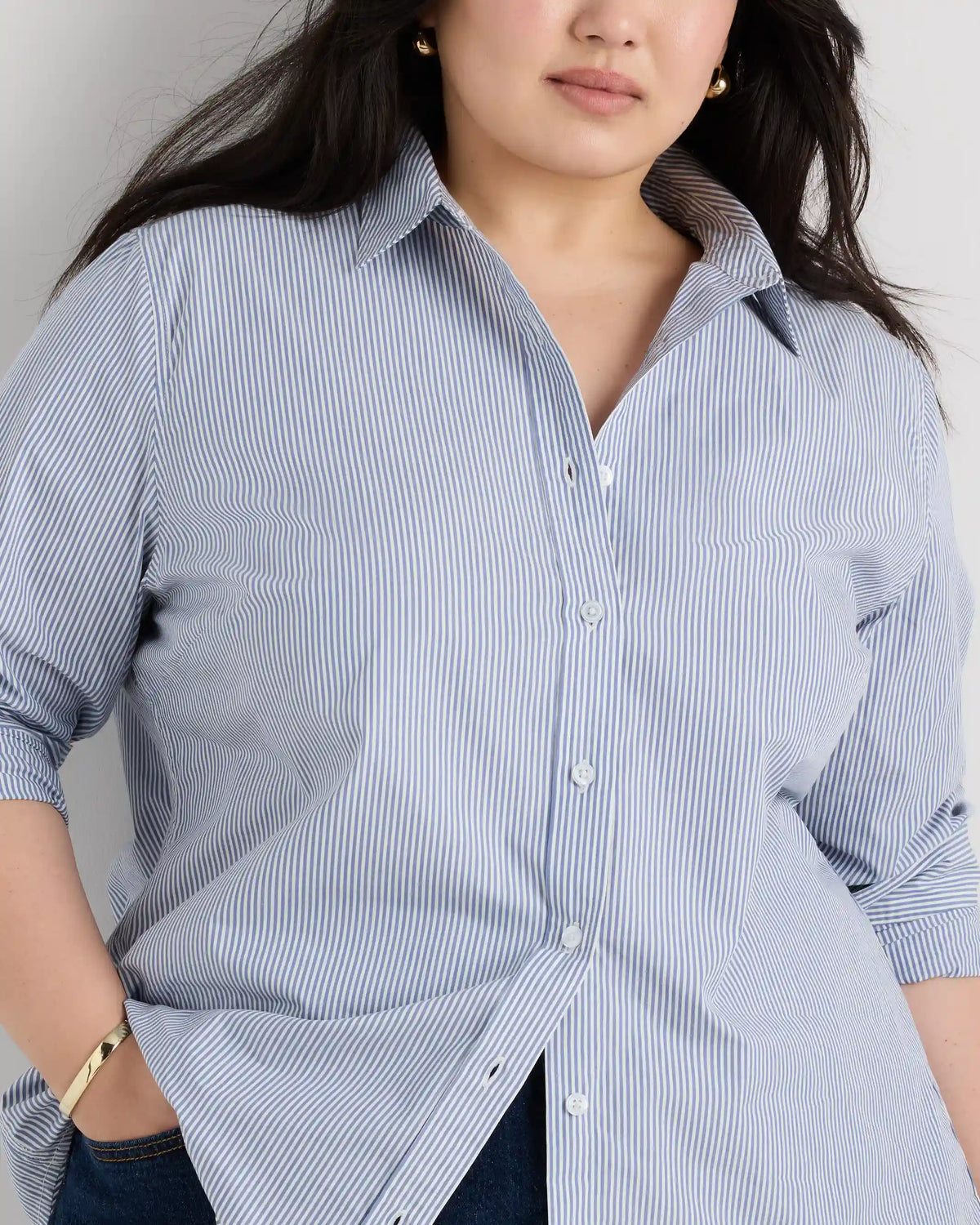 100% Organic Cotton Poplin Long Sleeve Shirt