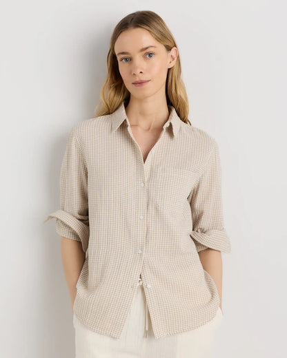 100% Organic Cotton Gauze Long Sleeve Shirt