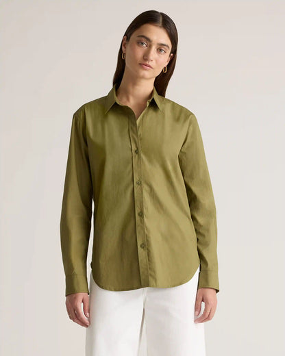 100% Organic Cotton Poplin Long Sleeve Shirt