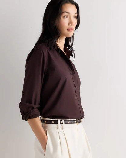 100% Organic Cotton Poplin Long Sleeve Shirt