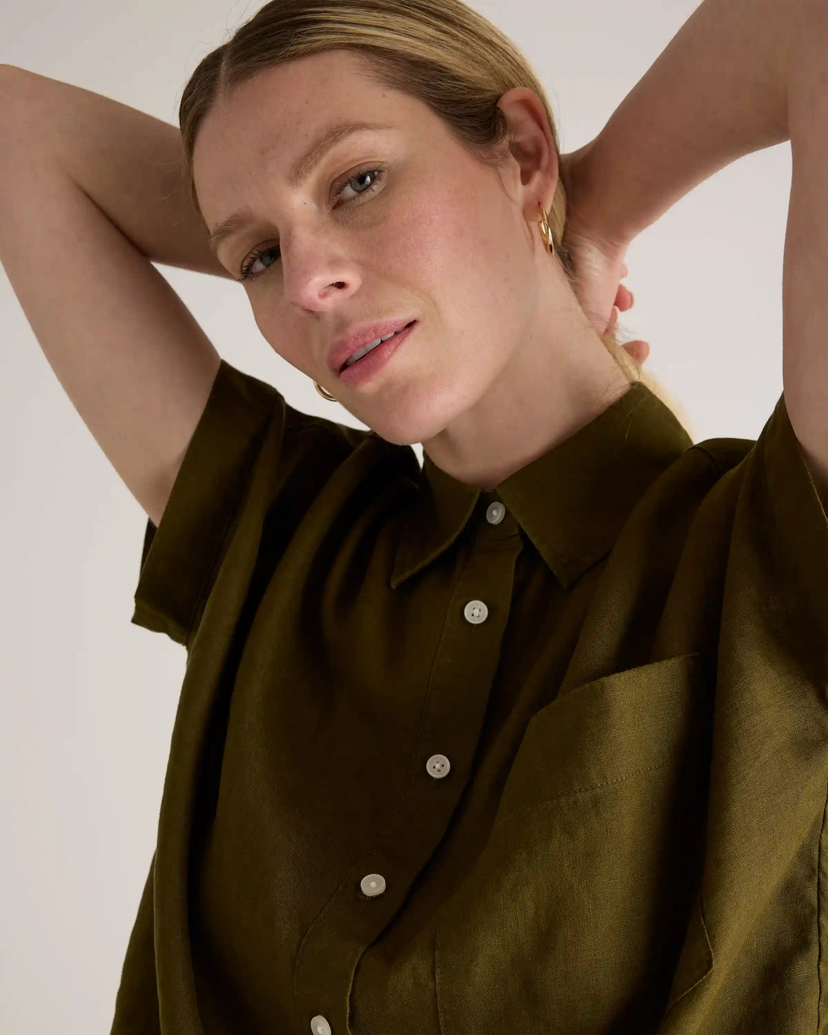 100% European Linen Camp Shirt