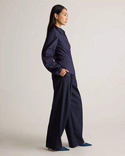 100% Organic Cotton Poplin Balloon Sleeve Shirt
