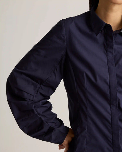 100% Organic Cotton Poplin Balloon Sleeve Shirt