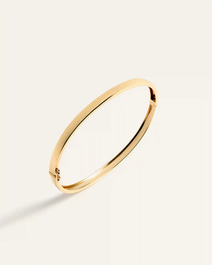 14K Gold Bold Bangle