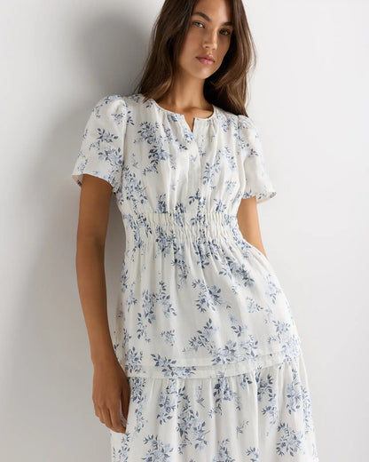 100% European Linen Tiered Maxi Dress