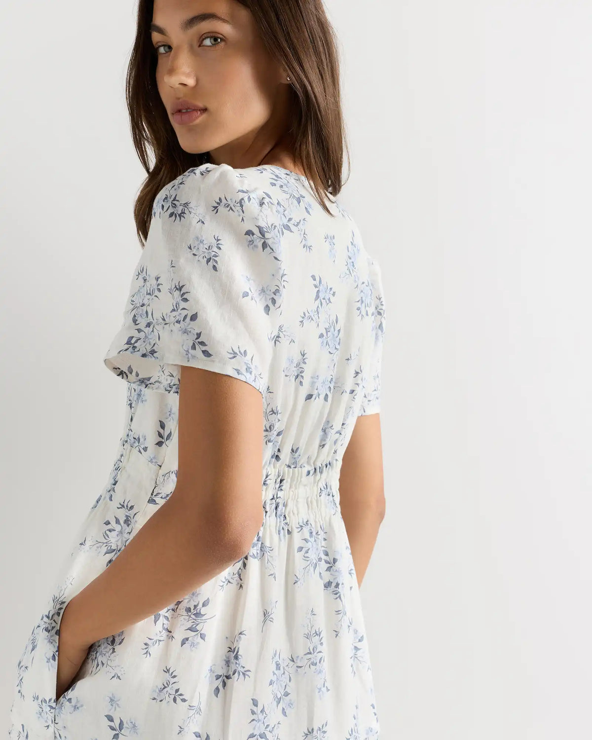100% European Linen Tiered Maxi Dress