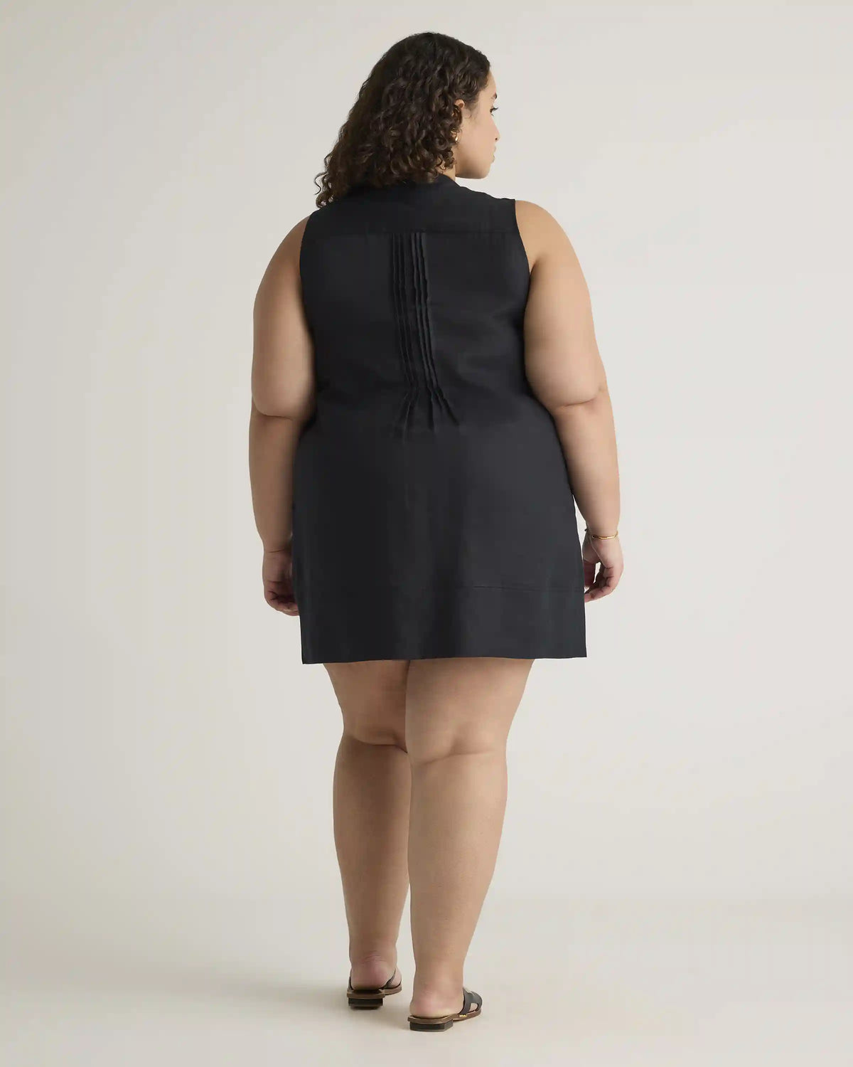 100% European Linen Sleeveless Swing Dress