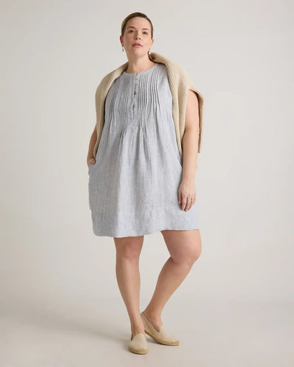 100% European Linen Sleeveless Swing Dress