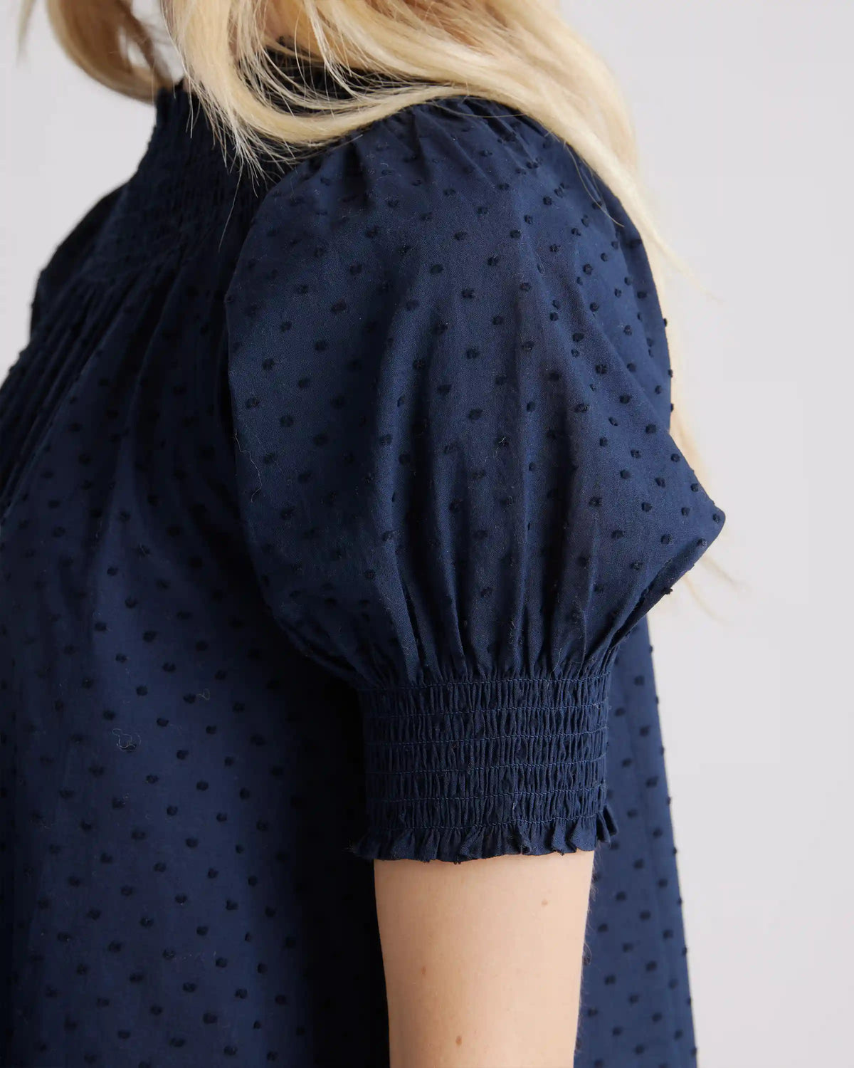 100% Cotton Swiss Dot Midi Dress