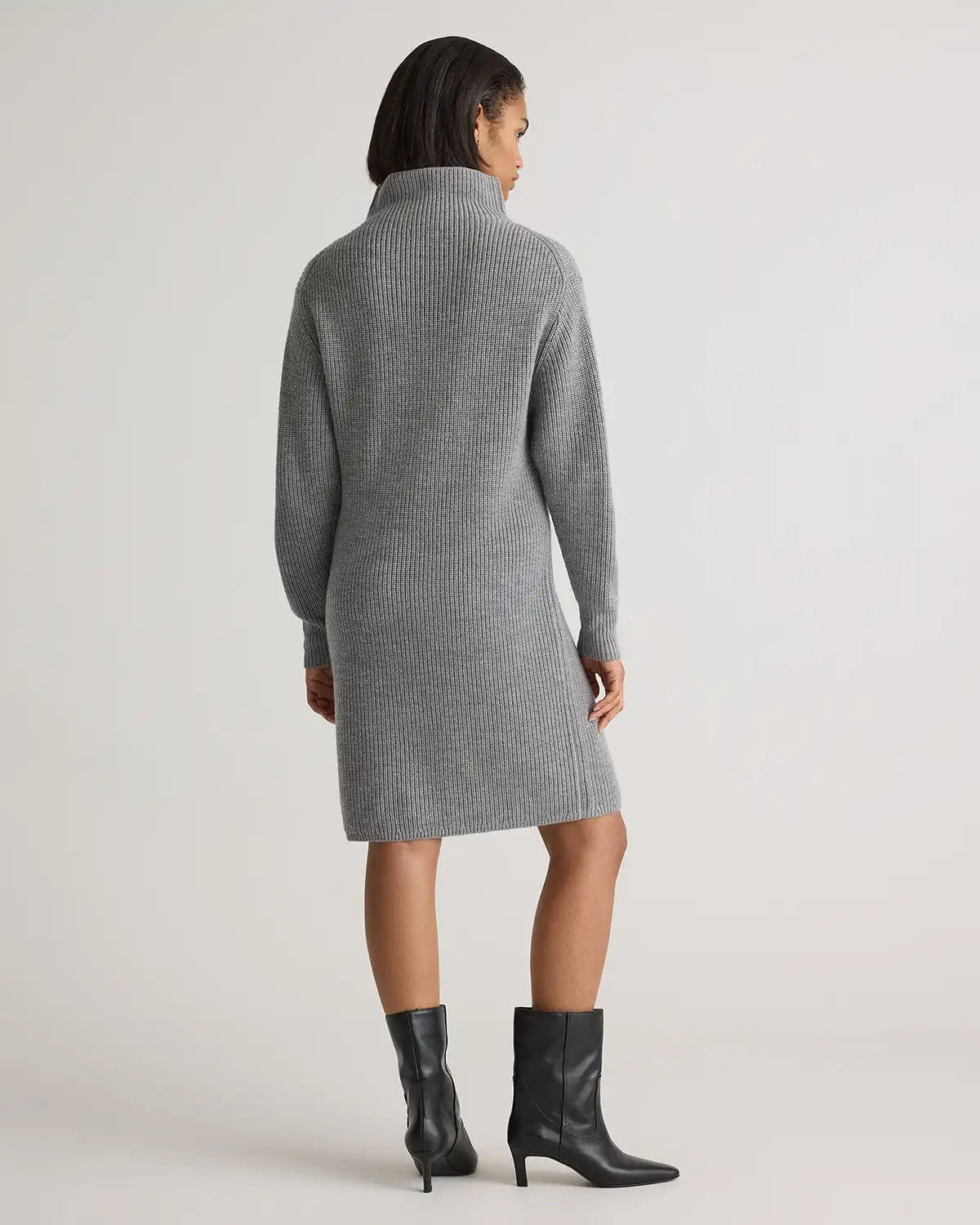 Australian Merino Wool Relaxed Turtleneck Sweater Dress