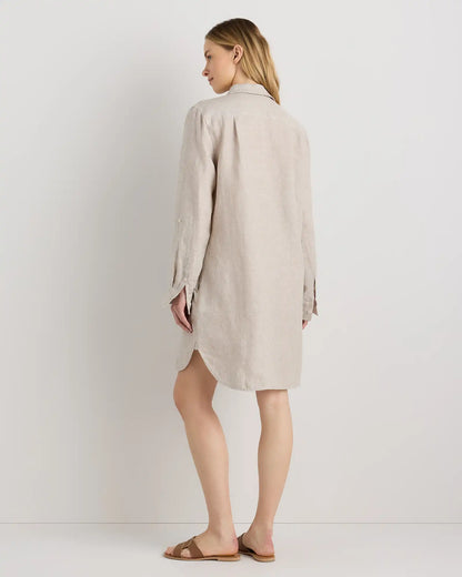 100% European Linen Shirt Dress