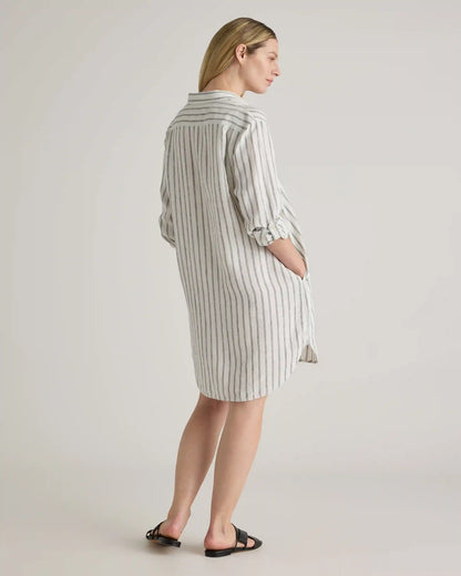 100% European Linen Shirt Dress