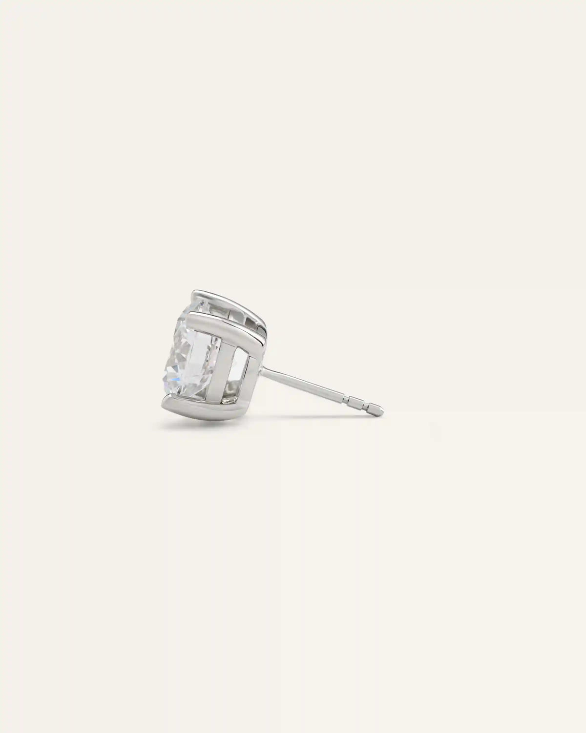 14K Gold Lab Grown Diamond Four-Prong Solitaire Studs - 4ctw