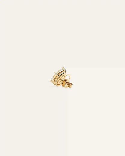 14K Gold Lab Grown Diamond Statement Pear Studs - 8ctw