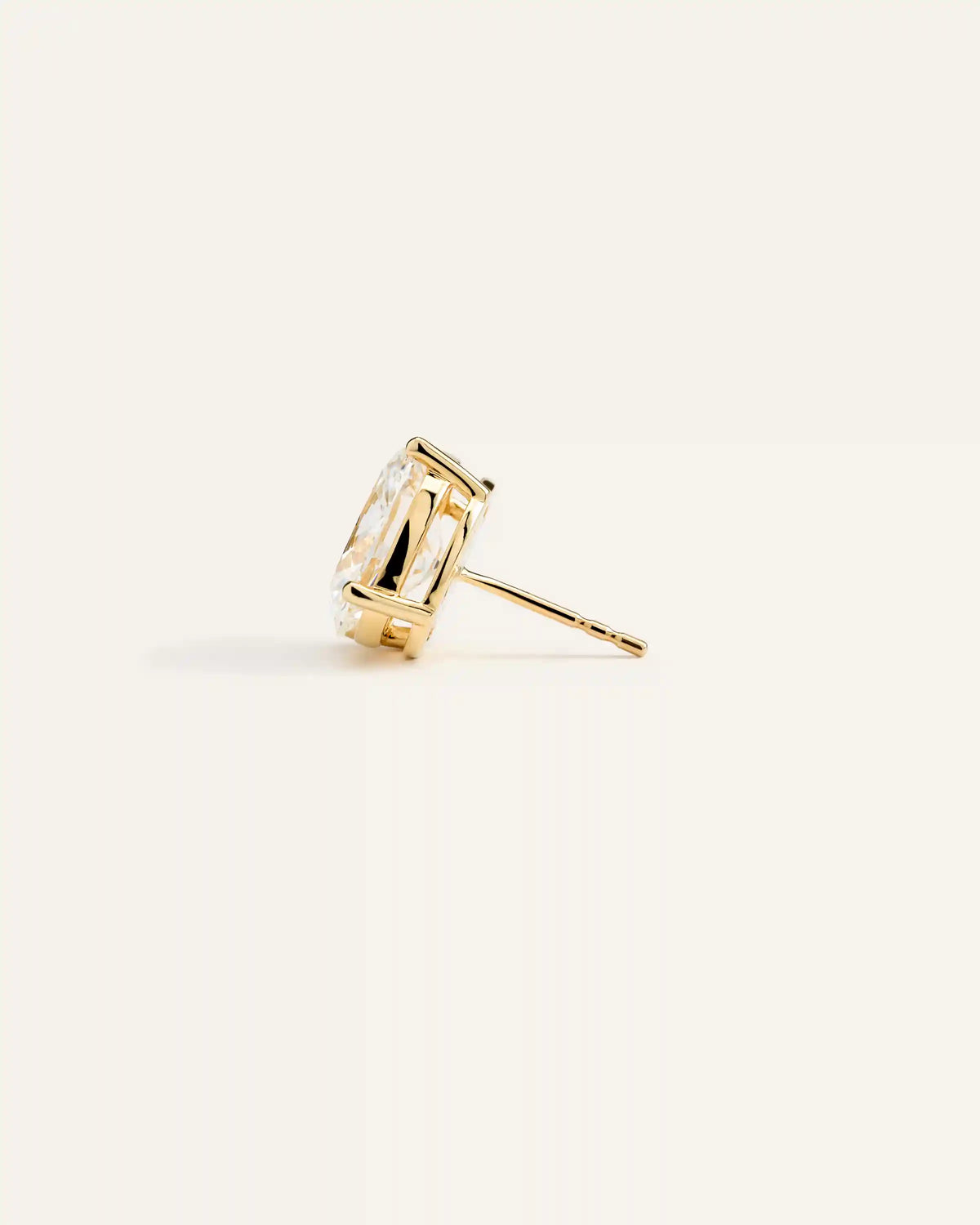 14K Gold Lab Grown Diamond Statement Oval Studs - 6ctw