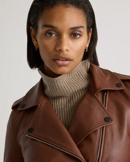 100% Leather Motorcycle Jacket