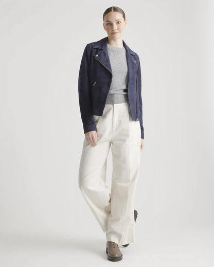 100% Suede Biker Jacket