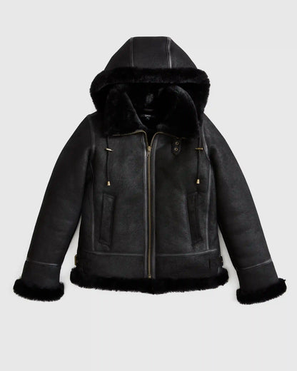 100% Shearling Cold Weather Bomber Jacket