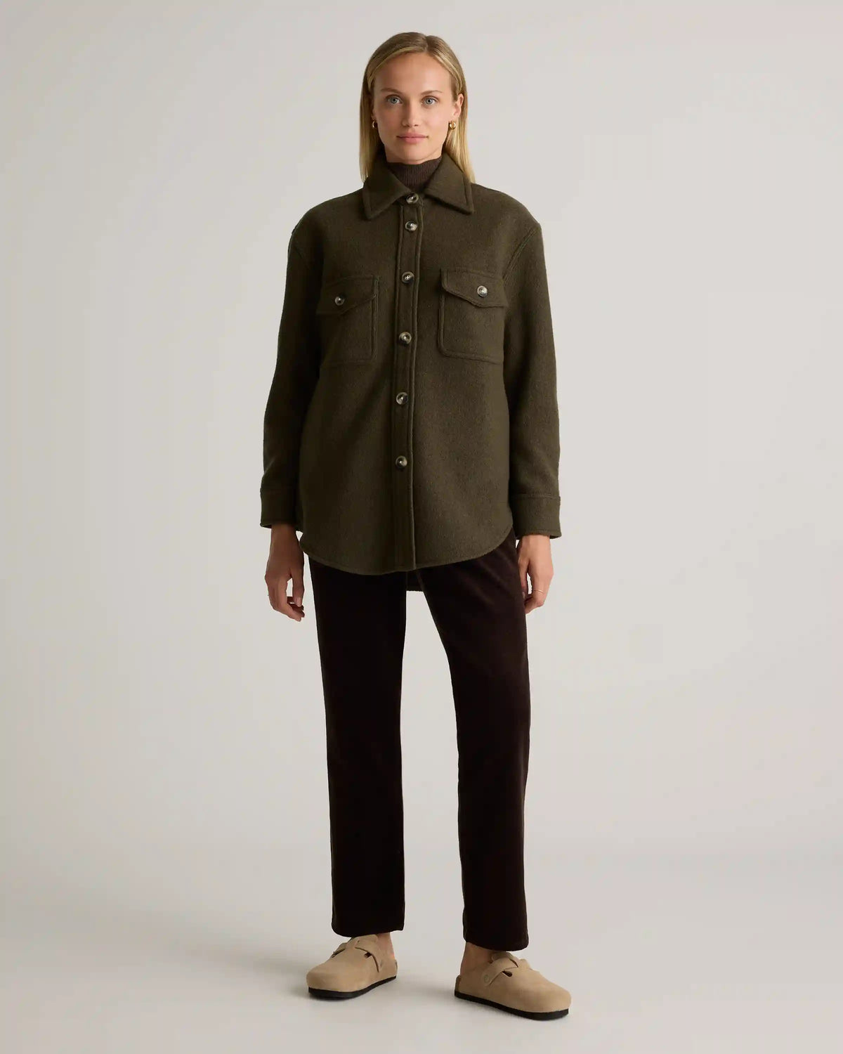 100% Merino Wool Shirt Jacket