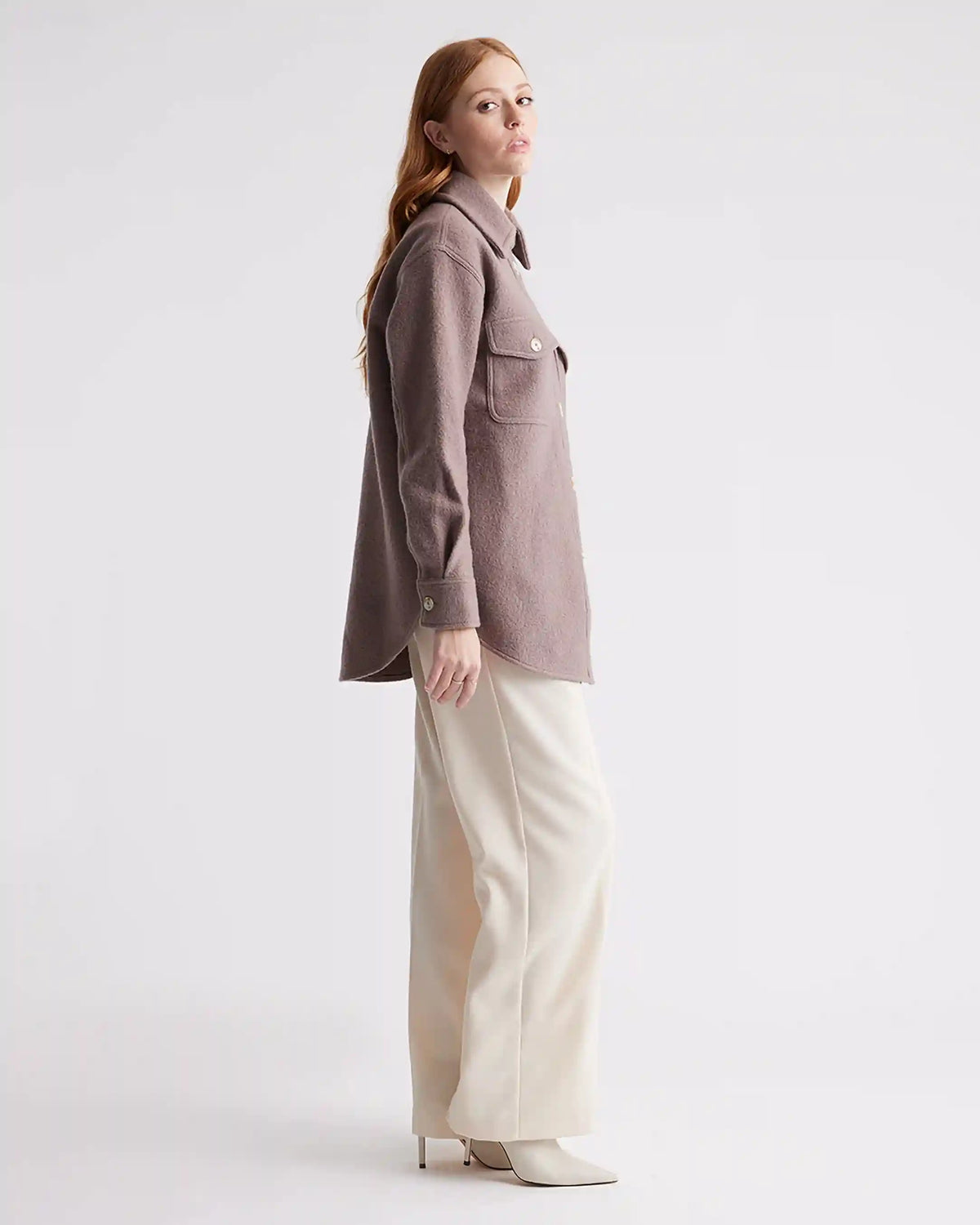 100% Merino Wool Shirt Jacket