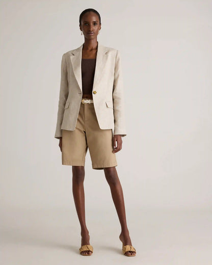 100% European Linen Structured Blazer