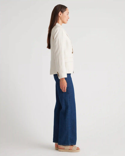 100% European Linen Structured Blazer