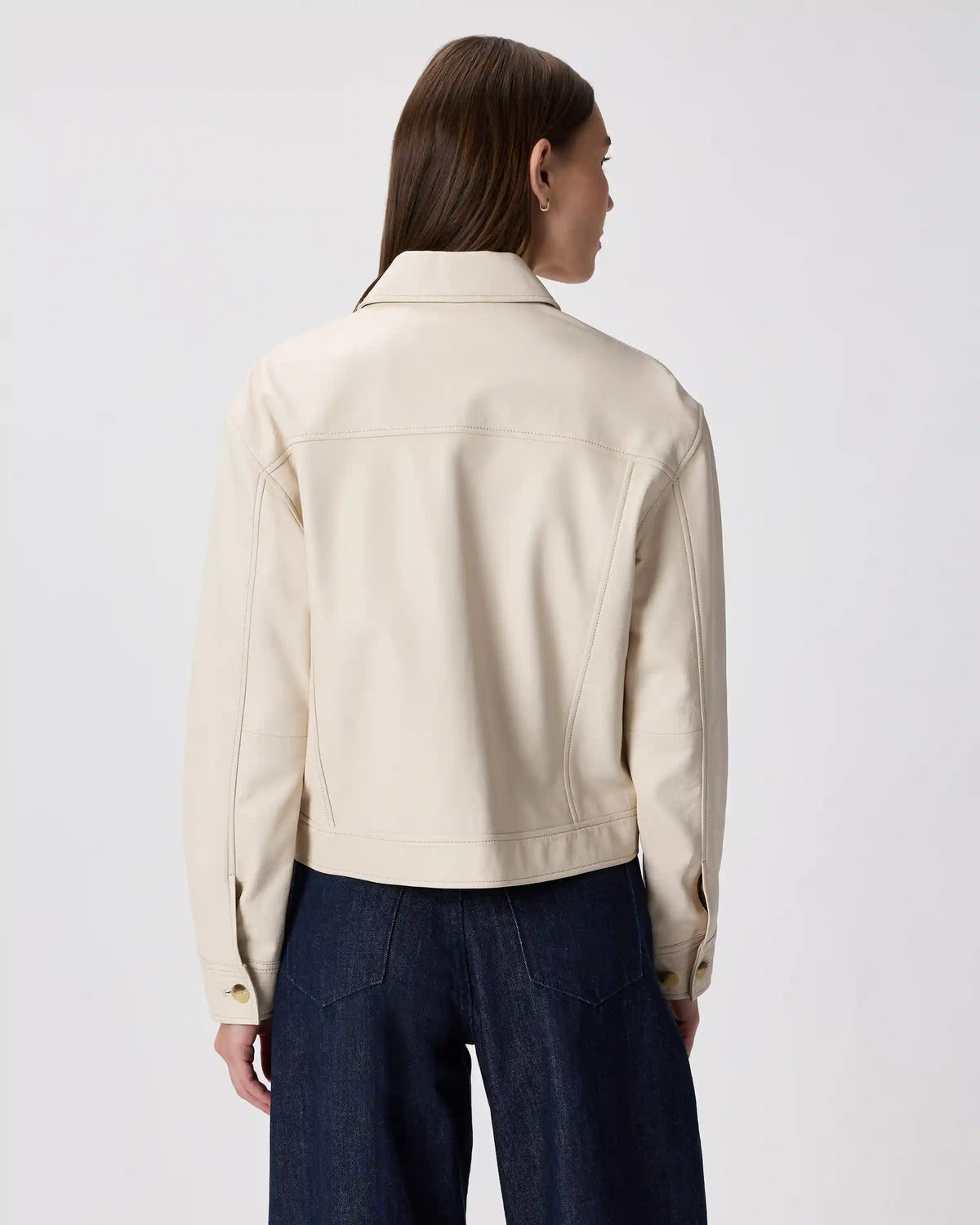 100% Leather Cropped Jacket