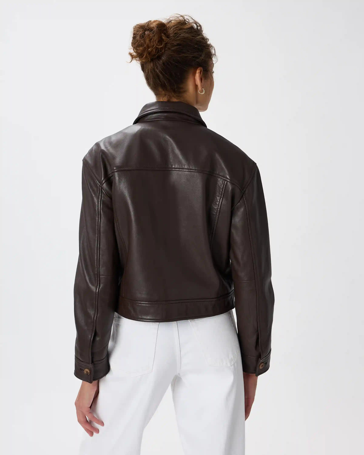 100% Leather Cropped Jacket