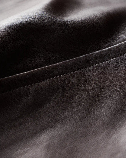 100% Washed Leather Bomber Jacket