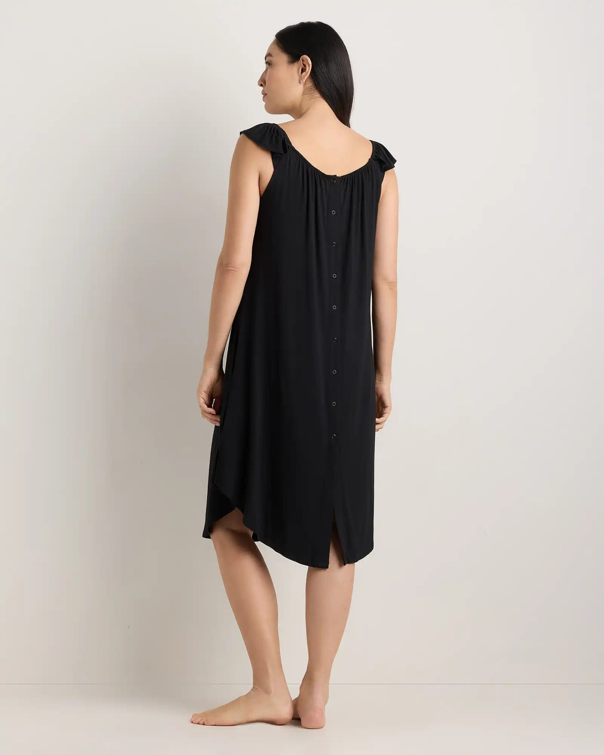 Bamboo Jersey Flutter Sleeve Labor and Delivery Gown