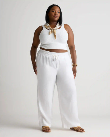 100% European Linen Wide Leg Pants