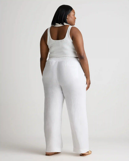 100% European Linen Wide Leg Pants
