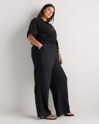 100% Organic Cotton Gauze Straight Leg Pants