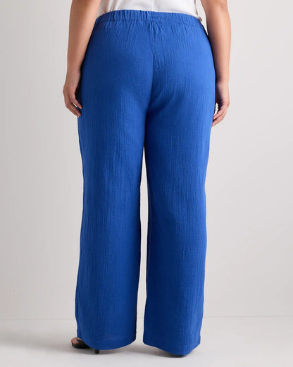 100% Organic Cotton Gauze Straight Leg Pants