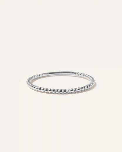 14K Gold Beaded Ring