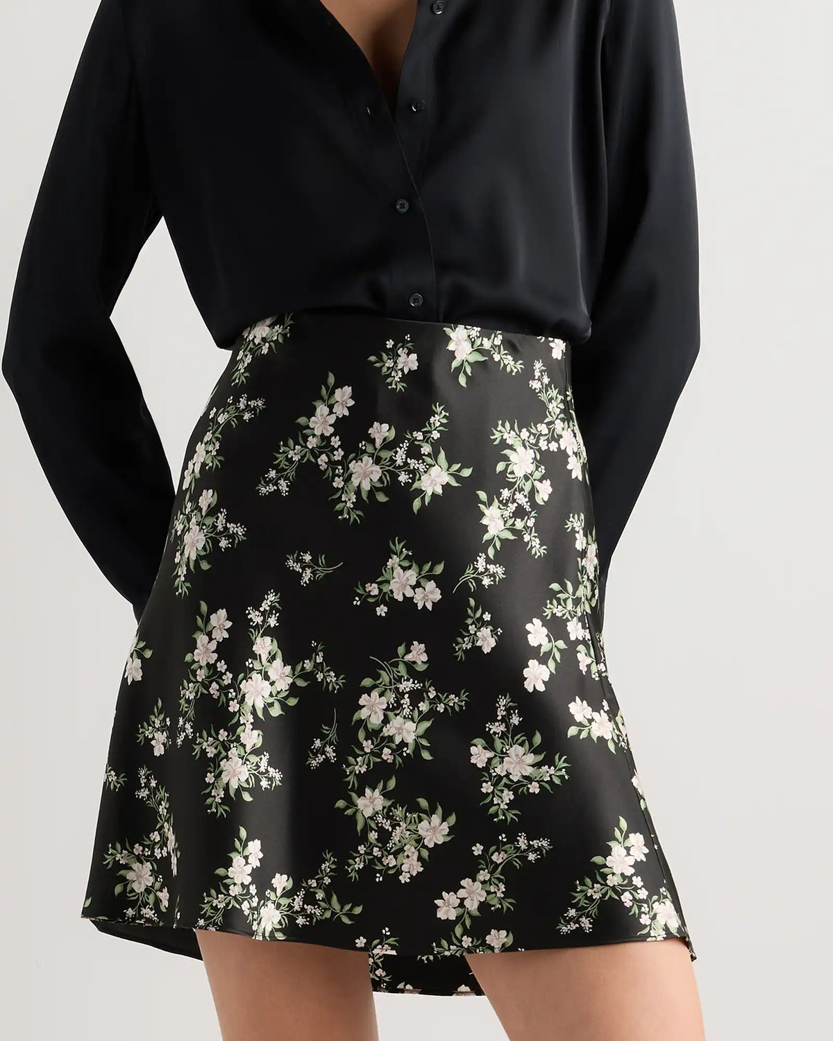 100% Washable Silk Mini Skirt