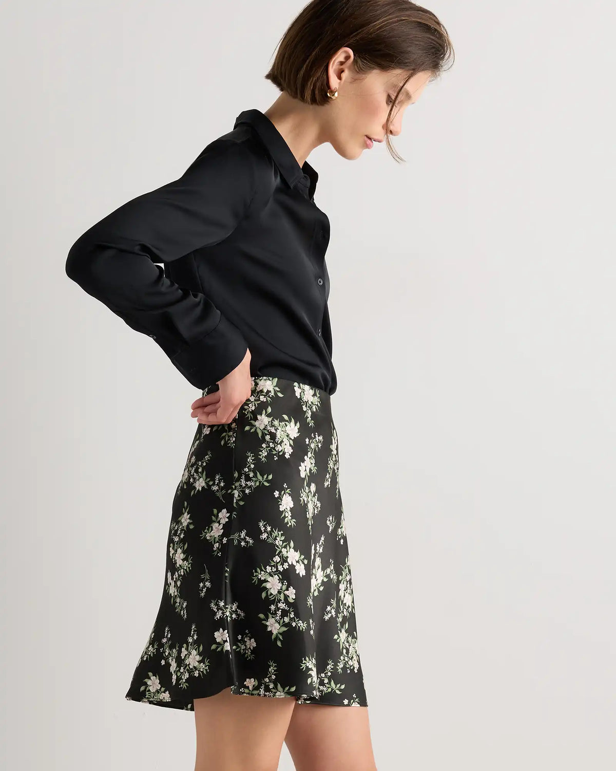100% Washable Silk Mini Skirt