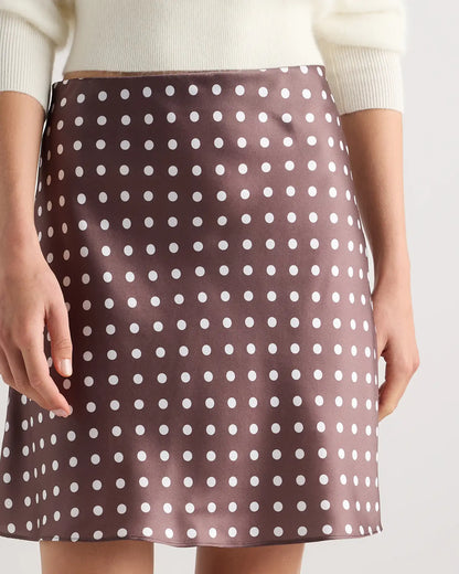 100% Washable Silk Mini Skirt