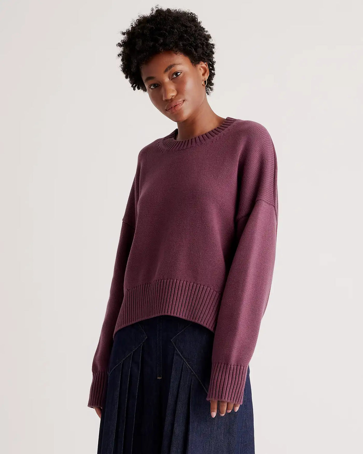 100% Organic Cotton Boyfriend Crew Sweater