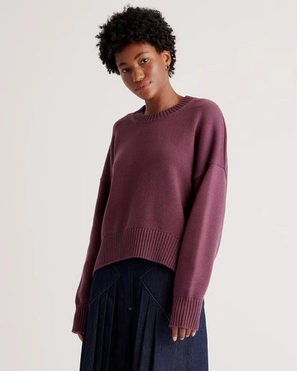 100% Organic Cotton Boyfriend Crew Sweater