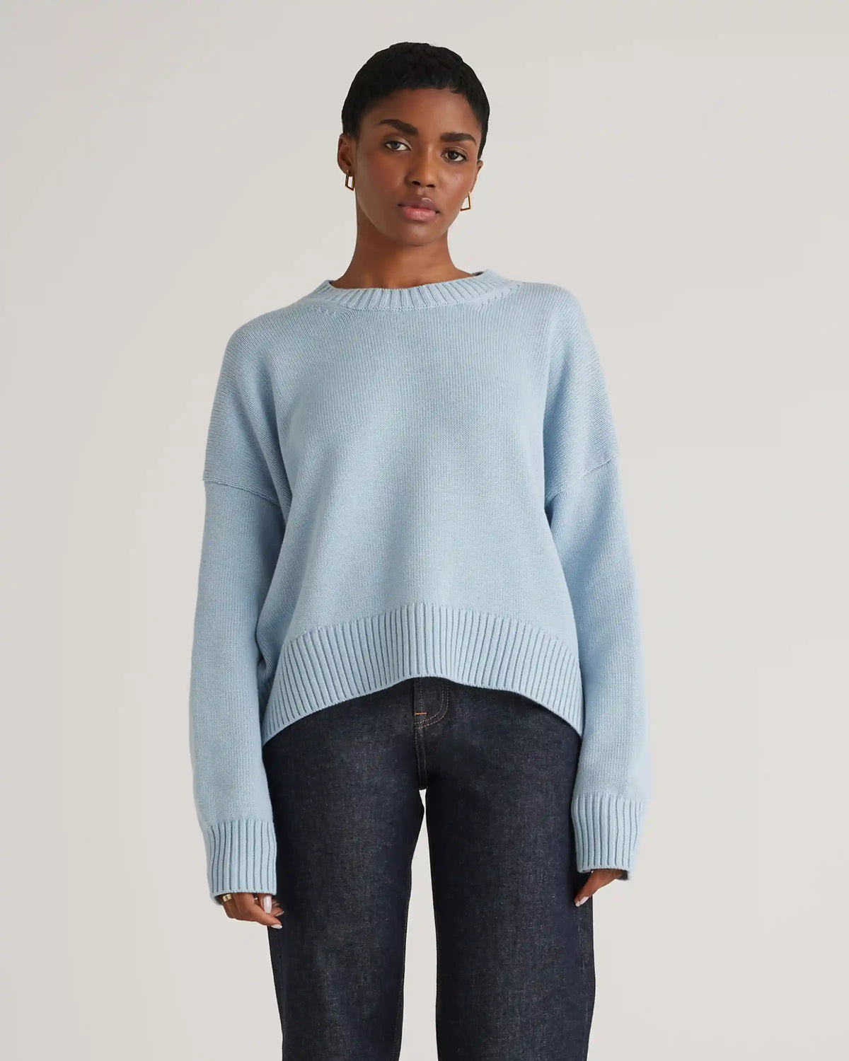 100% Organic Cotton Boyfriend Crew Sweater