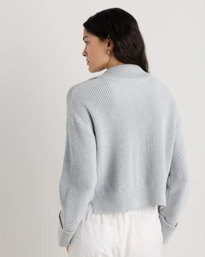 100% Organic Cotton Fisherman Collared Cardigan