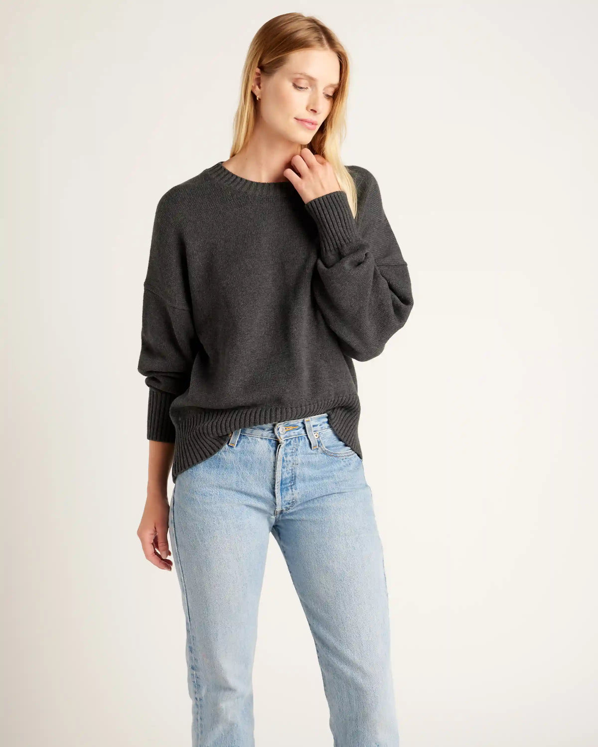 100% Organic Cotton Boyfriend Crew Sweater