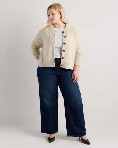 100% Organic Cotton Cropped Cardigan