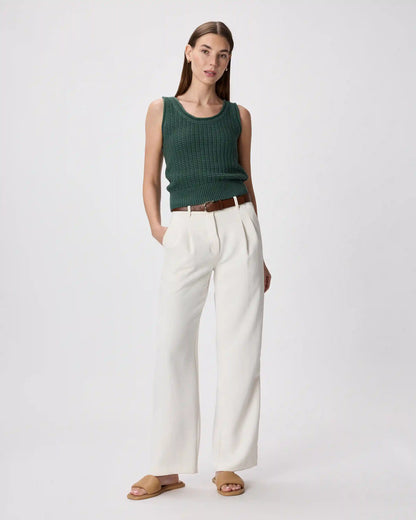 100% Organic Cotton Waffle Cropped Sweater Tank