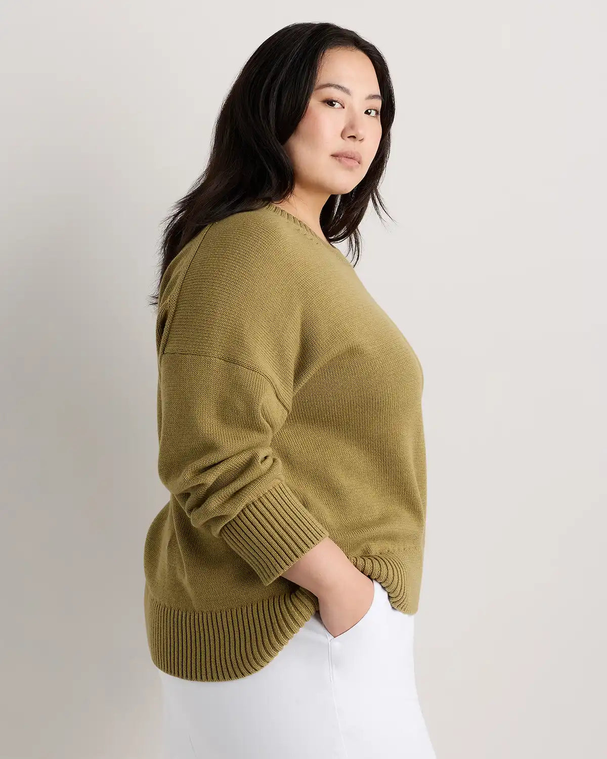 100% Organic Cotton Boyfriend Crew Sweater
