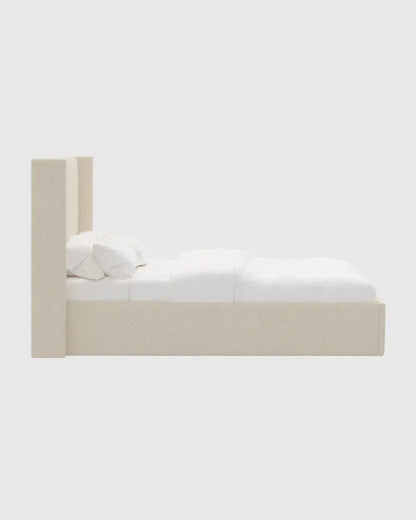 100% Linen Wingback Bed