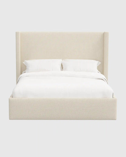 100% Linen Wingback Bed